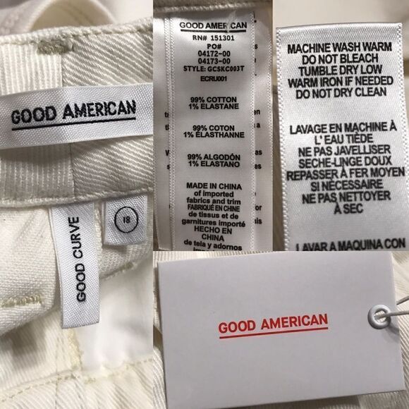 Good American Good Curve Skinny Crop Jeans 18 NWT - Picture 6 of 7